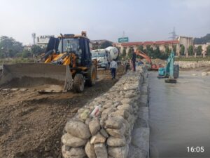 Temporary bridge on Premnagar-Nanda Ki Chowki route