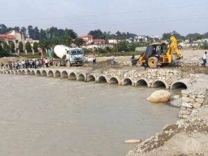 Construction of Temporary Bridge